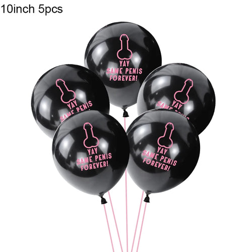 5/10pcs 10inch Same Penis Forever Balloon Bridal Shower Gold Penis