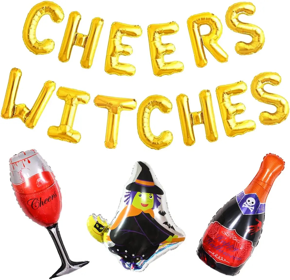 Halloween Bachelorette Party Decorations for Women, Black Cheers,