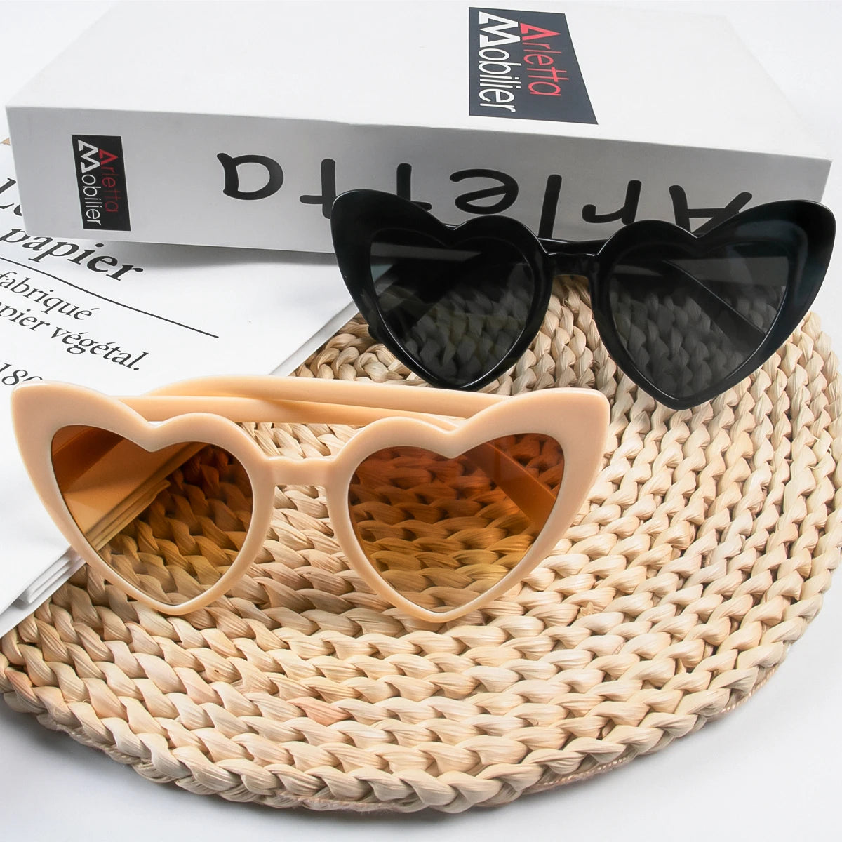 10pcs Bachelorette Party Sunglasses Black White Pink Square Heart
