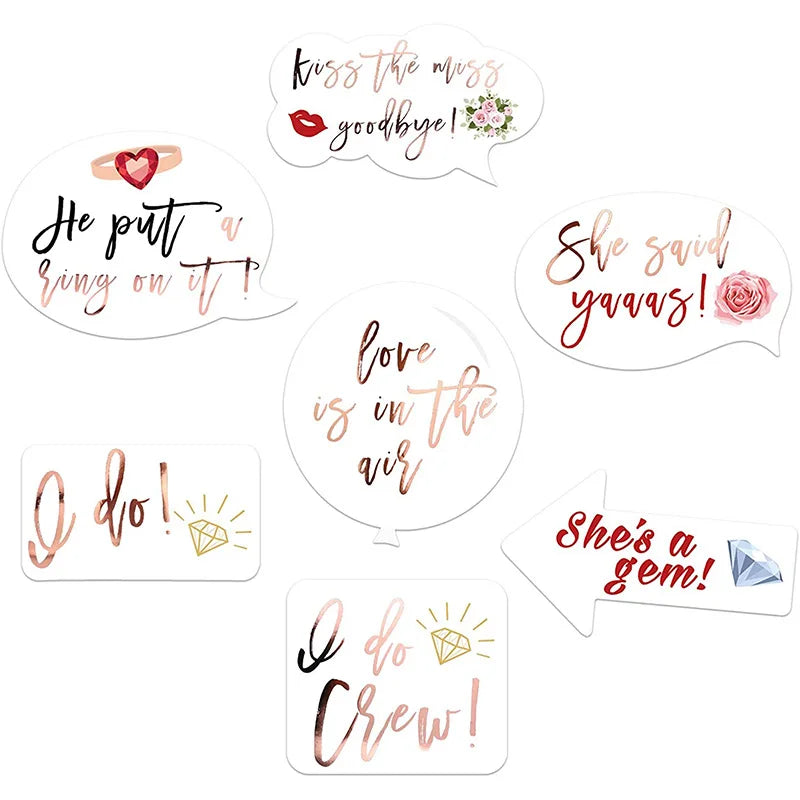 23Pcs Team Bride to Be Paper Photo Booth Props Mask Photobooth