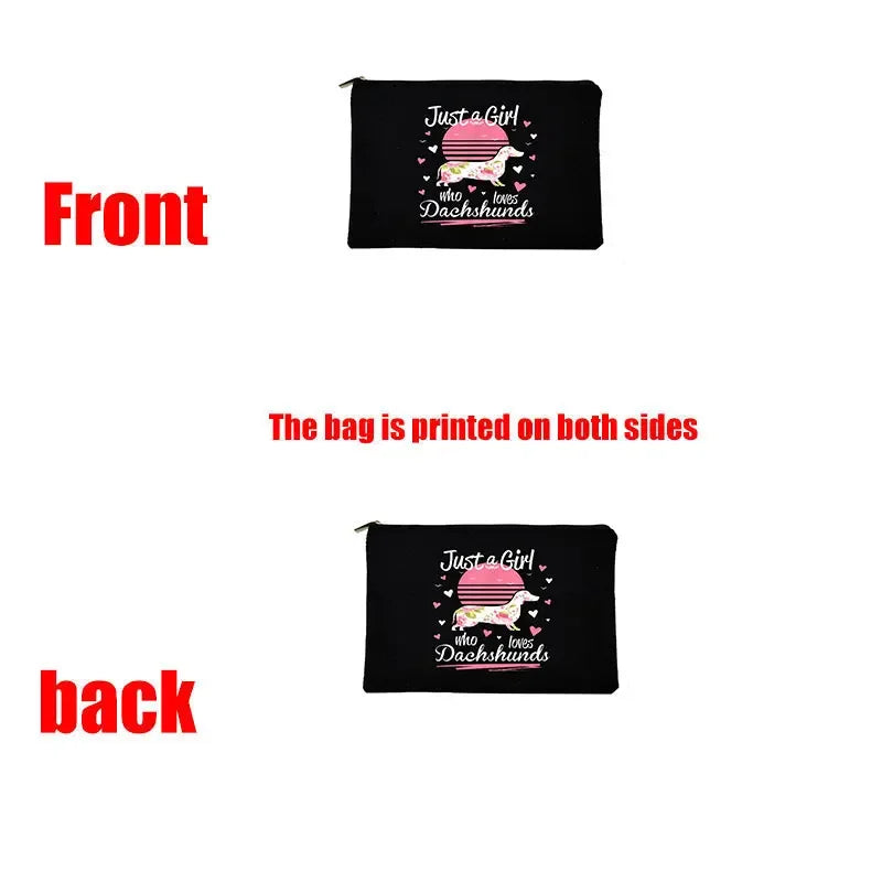 Gradient Initial Makeup Zipper Bags Fashion Travel Toilet Lipstick