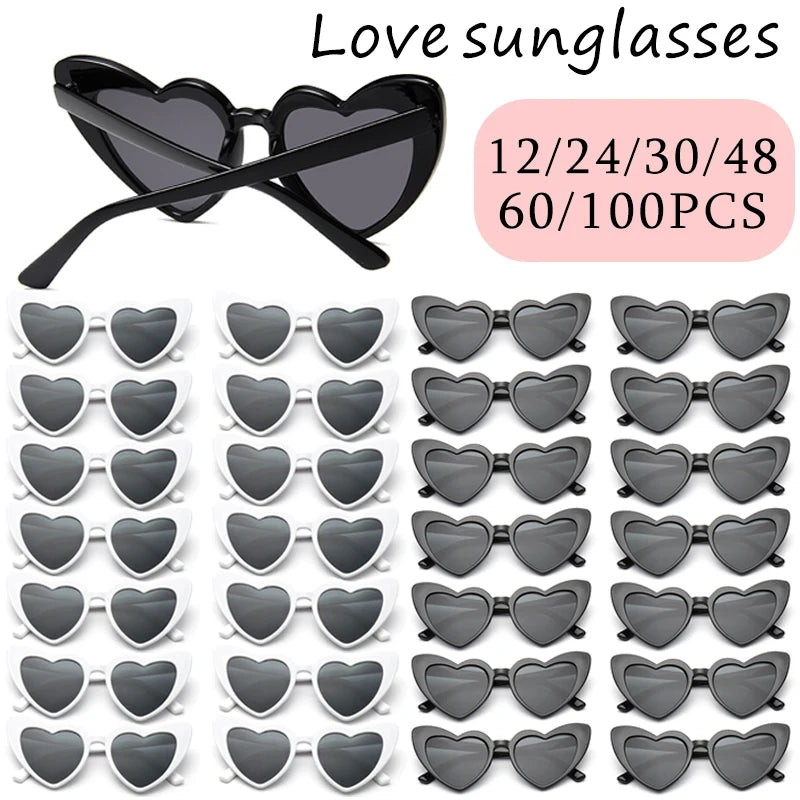 Bachelorette Party Heart Shaped Sunglasses Wedding Bridal Shower Decor