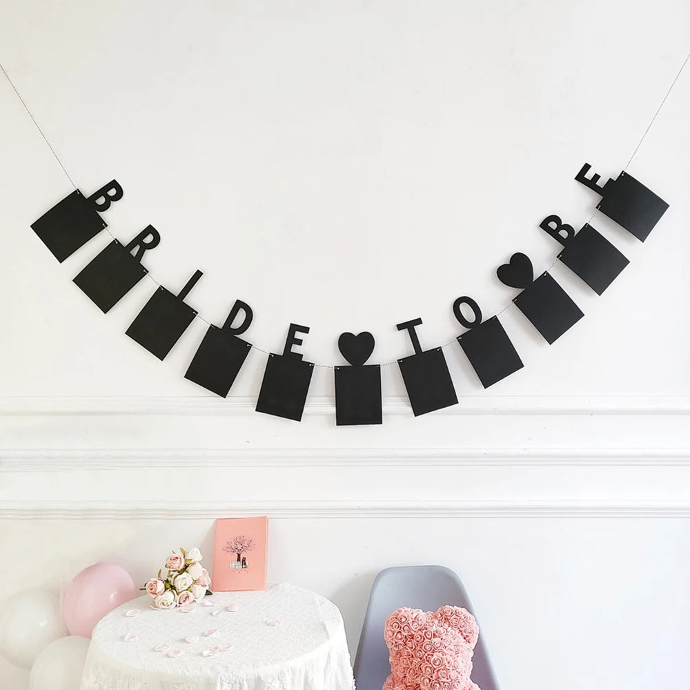 1Set Bride To Be Photo Banner Bachelorette Party Decoration Wedding