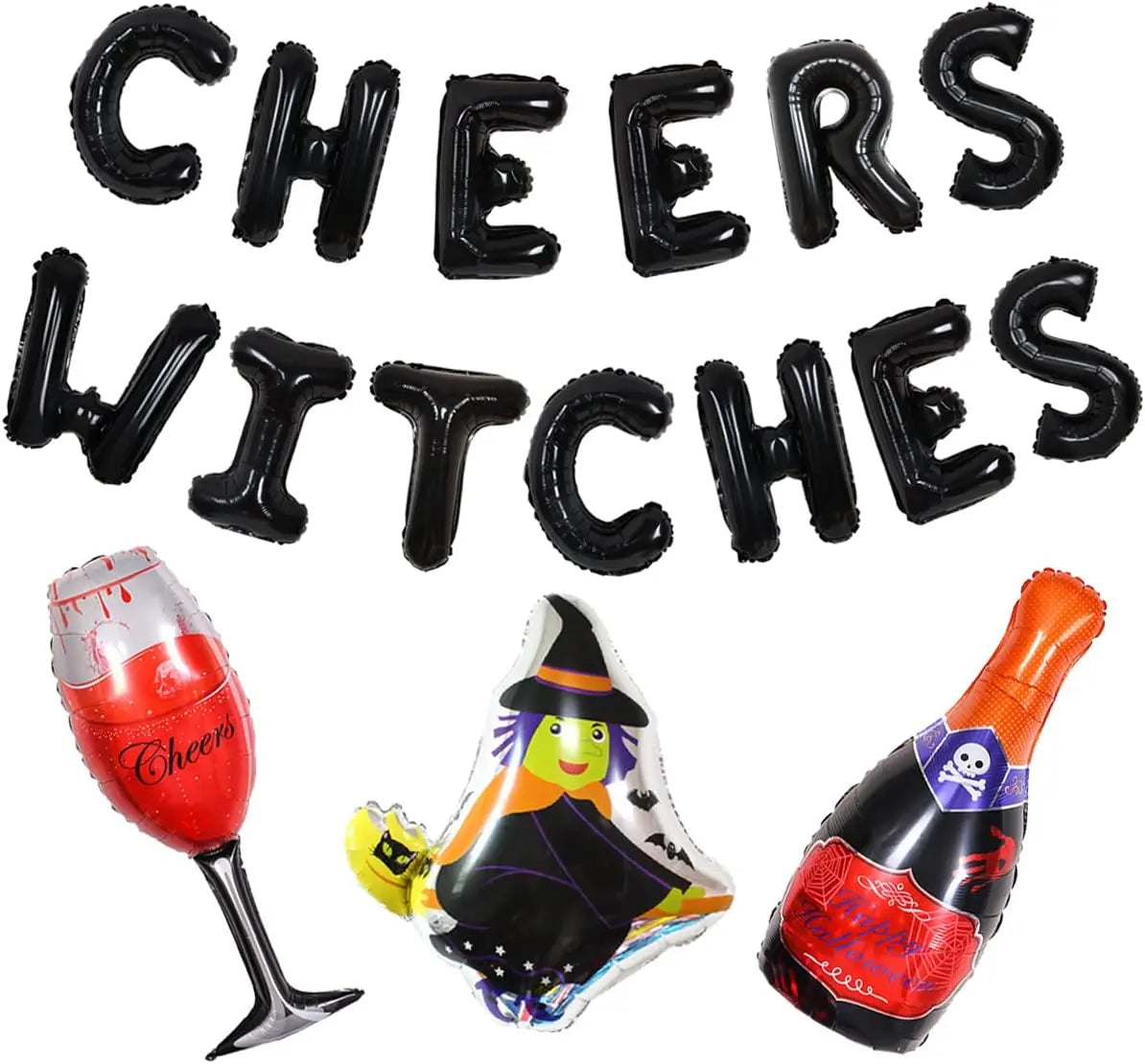 Halloween Bachelorette Party Decorations for Women, Black Cheers,