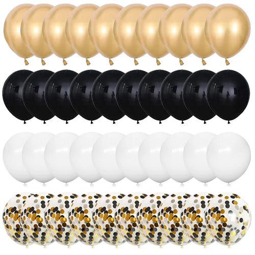 40pcs 12inch Rose Gold Mixed Confetti Latex Balloons Backdrop Birthday