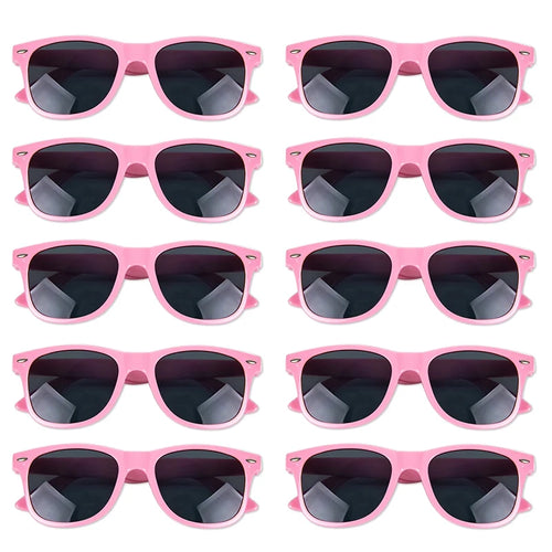 10pcs Bachelorette Party Sunglasses Black White Pink Square Heart