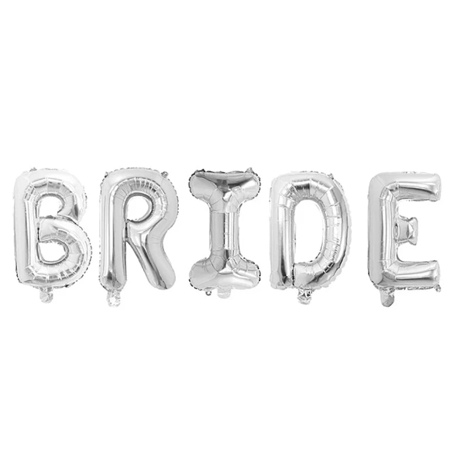 5Pcs Letter Bride Foil Balloons Set Confess Love Air Globos