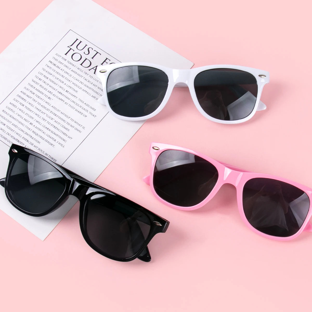 10pcs Bachelorette Party Sunglasses Black White Pink Square Heart
