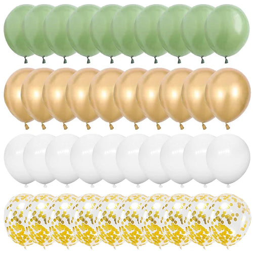 40pcs 12inch Rose Gold Mixed Confetti Latex Balloons Backdrop Birthday