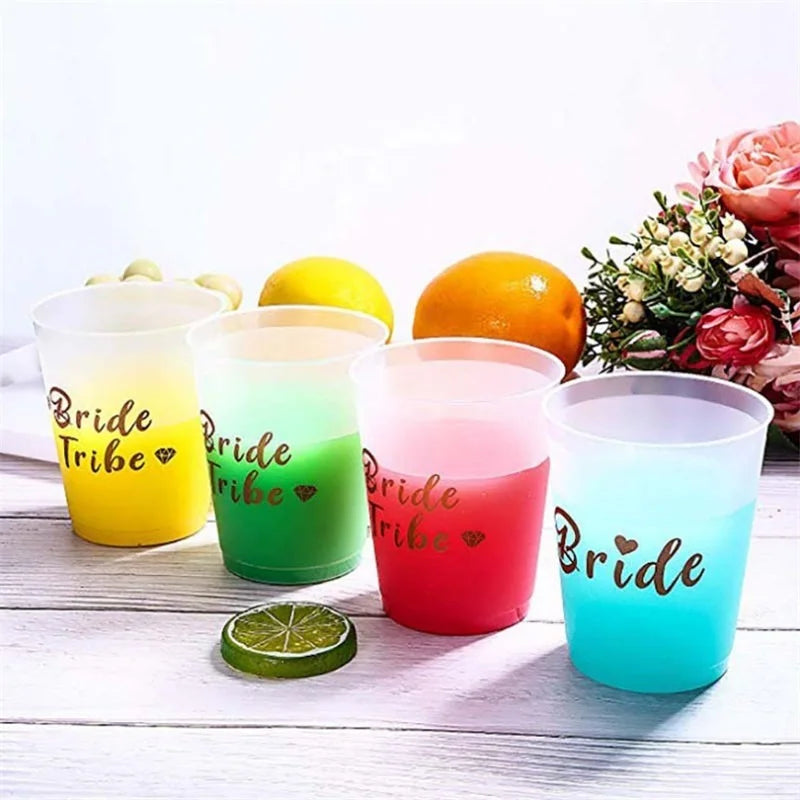 Team Bride Tribe Cups Bridal Shower Bachelorette Party Plastic