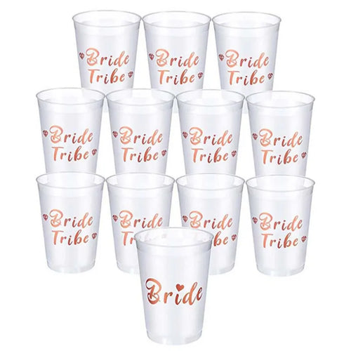 Team Bride Tribe Cups Bridal Shower Bachelorette Party Plastic