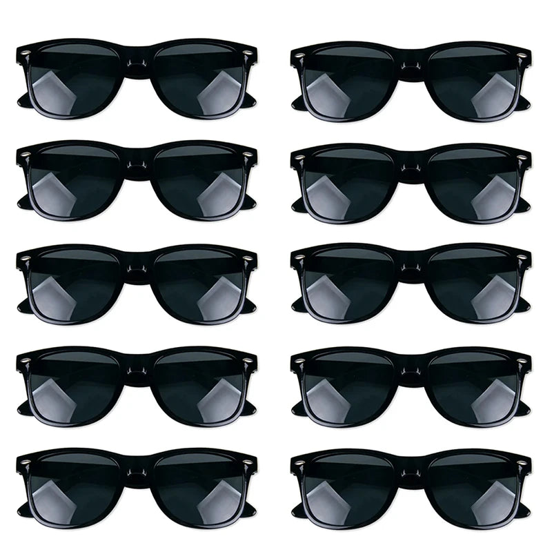 10pcs Bachelorette Party Sunglasses Black White Pink Square Heart