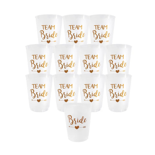 Team Bride Tribe Cups Bridal Shower Bachelorette Party Plastic