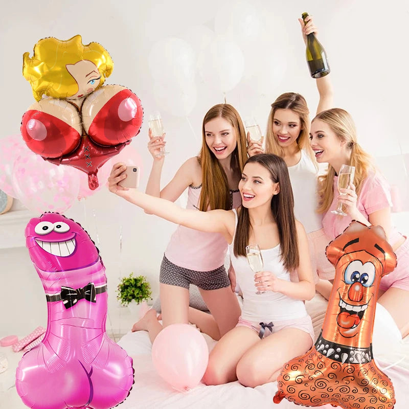 Huge Penis Shape Foil Balloon Bachelorette Party Decoration Bride To