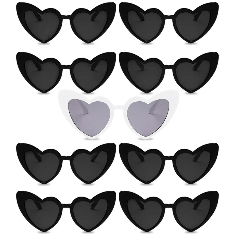 Bachelorette Party Heart Shaped Sunglasses Wedding Bridal Shower Decor