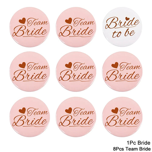 12/1pcs Bride to be Team Bride Badge for Wedding Bridal Shower