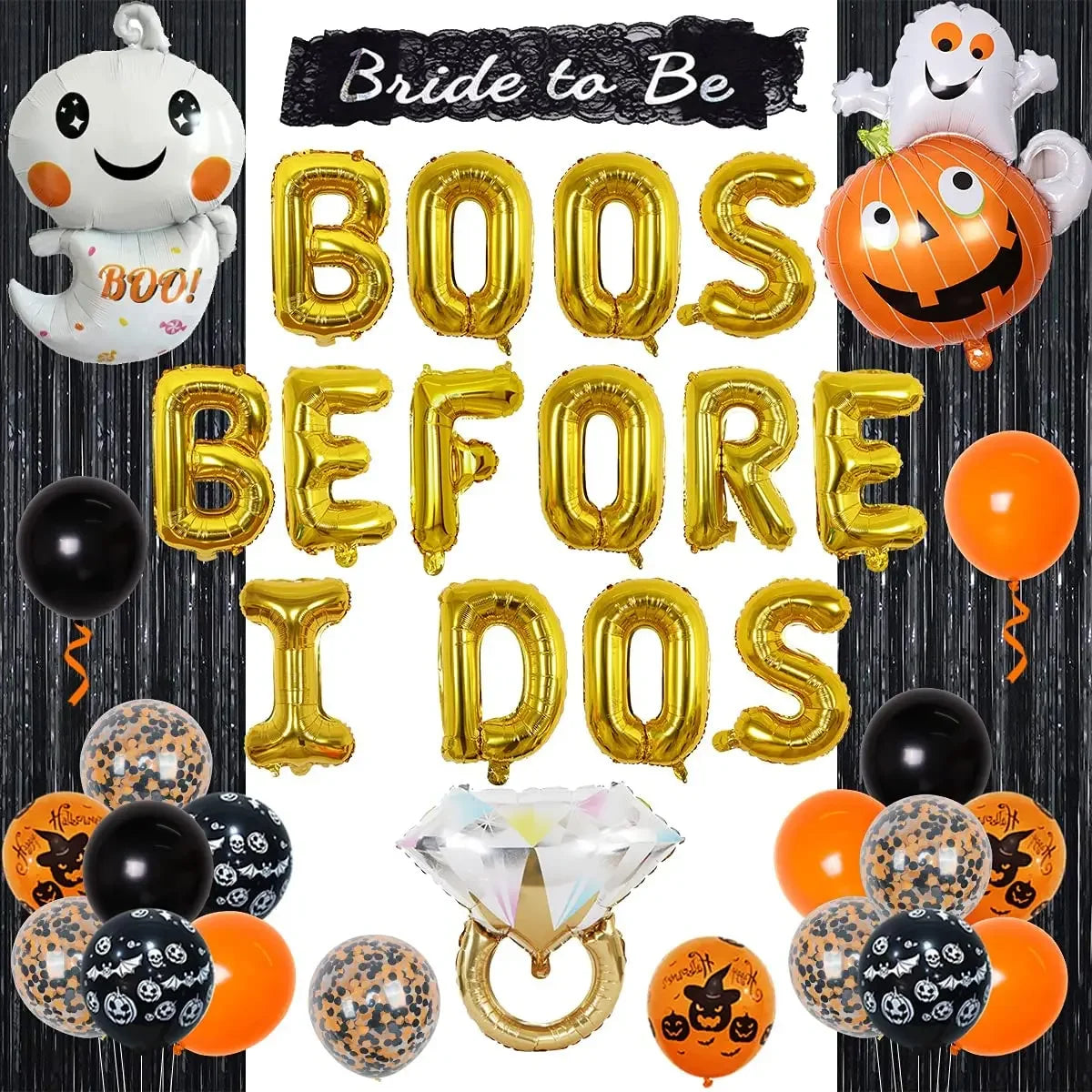 Halloween Bachelorette Party Decorations Balloon Banner, Bride To be