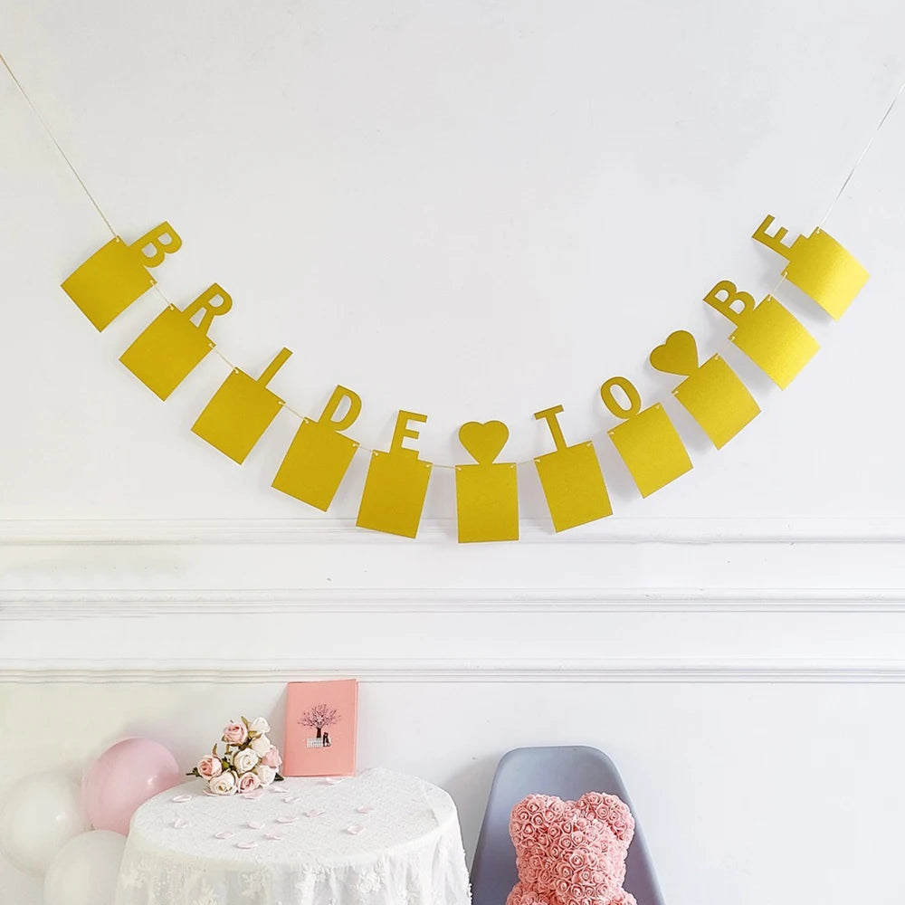 1Set Bride To Be Photo Banner Bachelorette Party Decoration Wedding