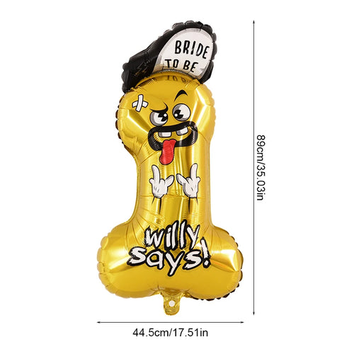 1pcs Inflatable Penis Foil Balloon Dick Shape Helium Ballons