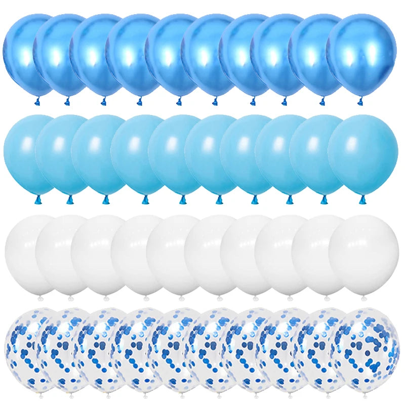40pcs 12inch Rose Gold Mixed Confetti Latex Balloons Backdrop Birthday