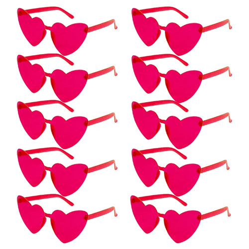 10pcs Bachelorette Party Sunglasses Black White Pink Square Heart