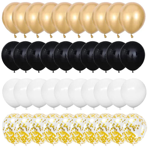 40pcs 12inch Rose Gold Mixed Confetti Latex Balloons Backdrop Birthday