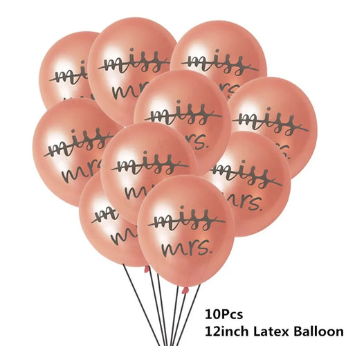 Rosegold Miss To Mrs Latex Confetti Balloons Wedding Decoration