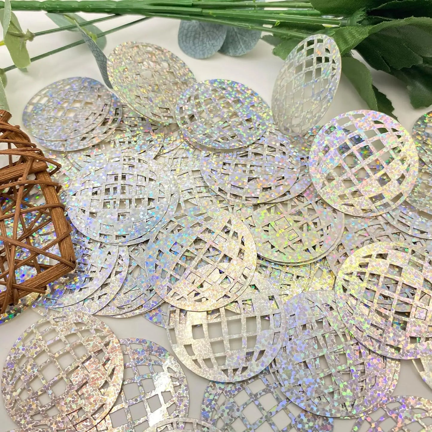 100Pcs/bag 70s 80s Disco Ball Laser Sequin Confetti Table Scatter for