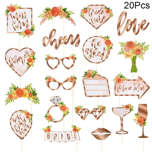 1Set Team Bride to be Photo Booth Props Paper Frame Bachelorette Party