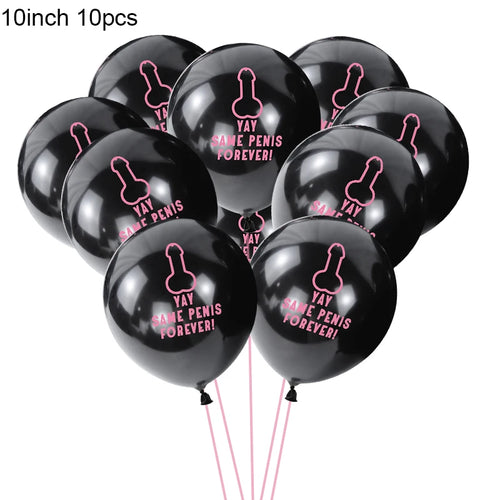 5/10pcs 10inch Same Penis Forever Balloon Bridal Shower Gold Penis