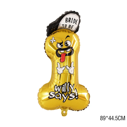Huge Penis Shape Foil Balloon Bachelorette Party Decoration Bride To