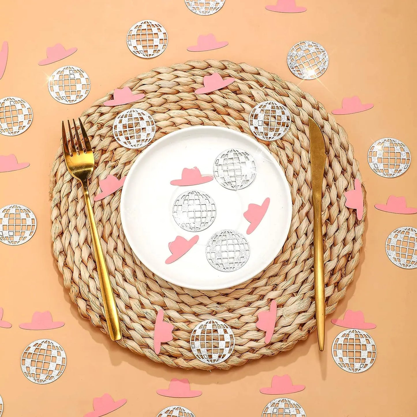 100 Pcs Cowgirl Party Confetti 70s 80s Disco Ball Cowgirl Party
