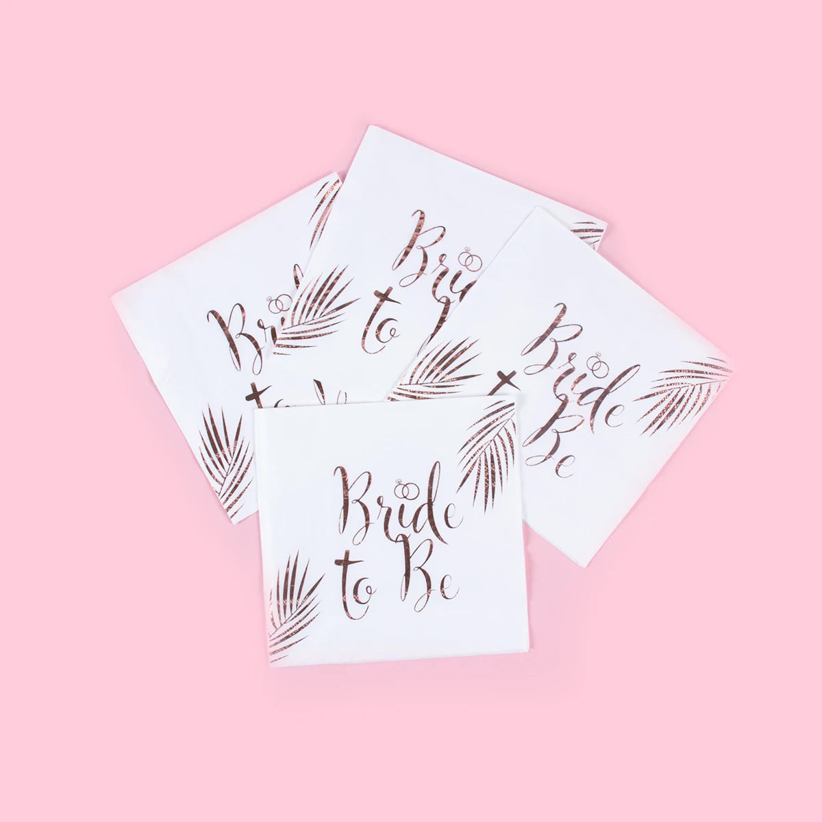 20pcs Rose Gold Bride To Be Disposable Paper Napkin Wedding Party