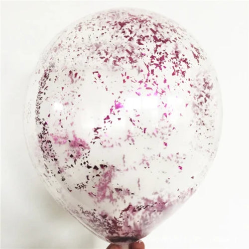 15pcs Metallic Confetti Latex Balloons Glitter Gold Rose Pink Silver