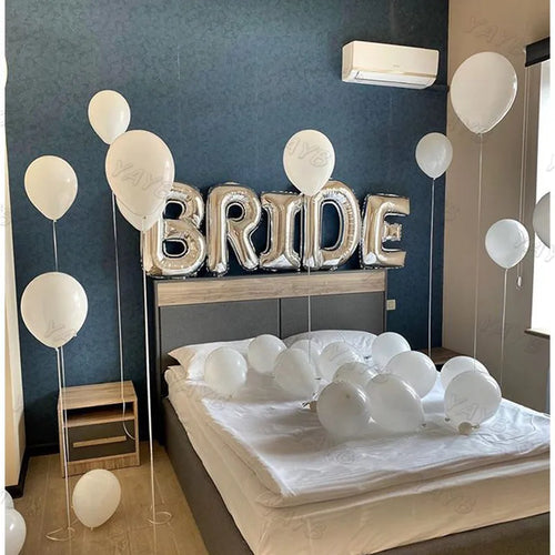 5Pcs Letter Bride Foil Balloons Set Confess Love Air Globos