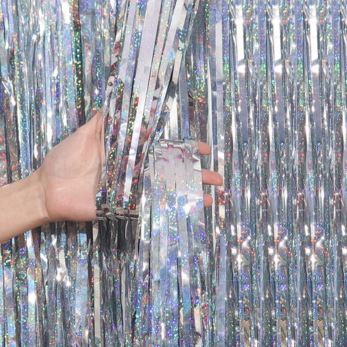 2/3M Party Background Wedding Decoration Foil Fringe Curtain Sequin