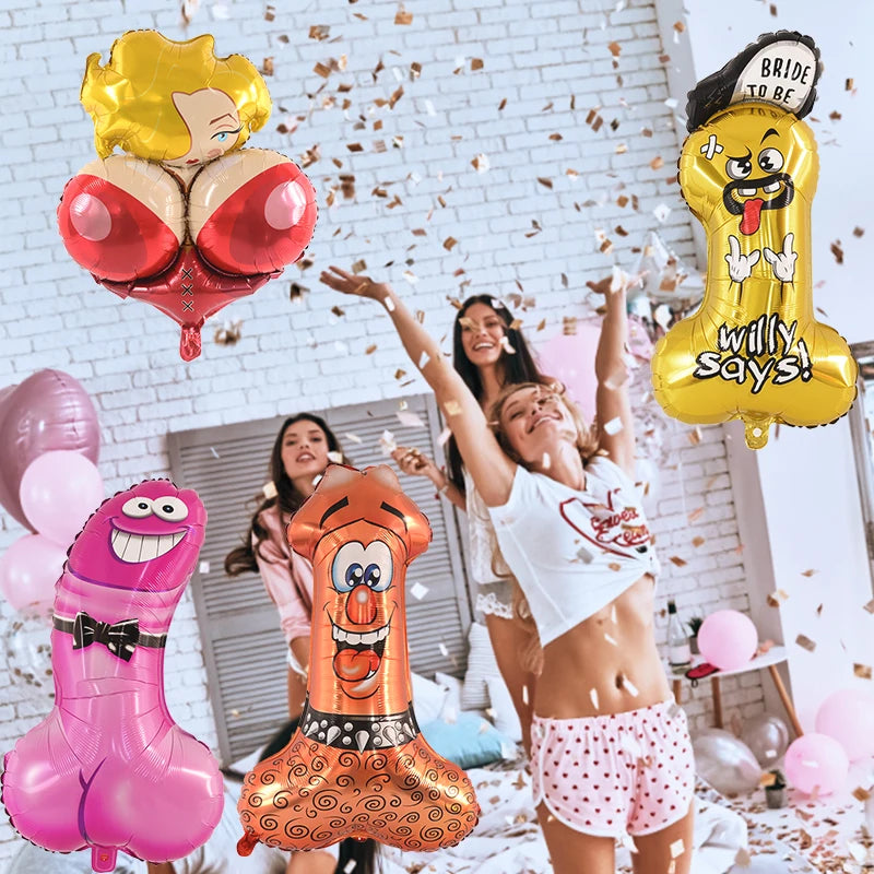 1pcs Inflatable Penis Foil Balloon Dick Shape Helium Ballons