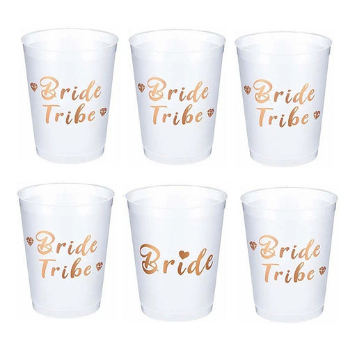 Team Bride Tribe Cups Bridal Shower Bachelorette Party Plastic