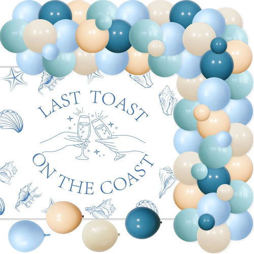 Bachelorette Party Decor, Last Toast on the Coast, Banner with