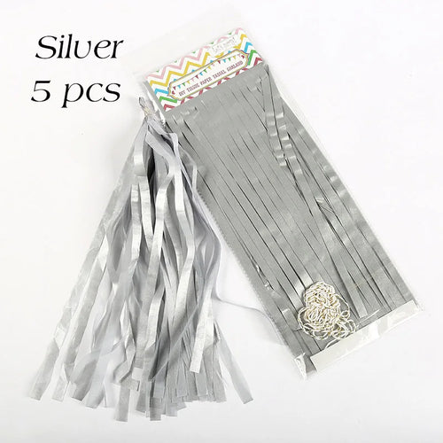 5pcs Wedding Decoration Rose Gold Tissue Paper Tassels Garland