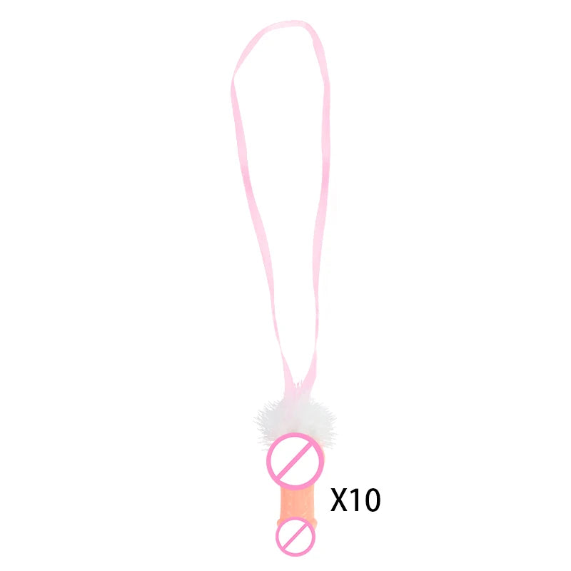 10Pcs Bachelorette Party Decoration Fake Penis Props Game Whistle Hen