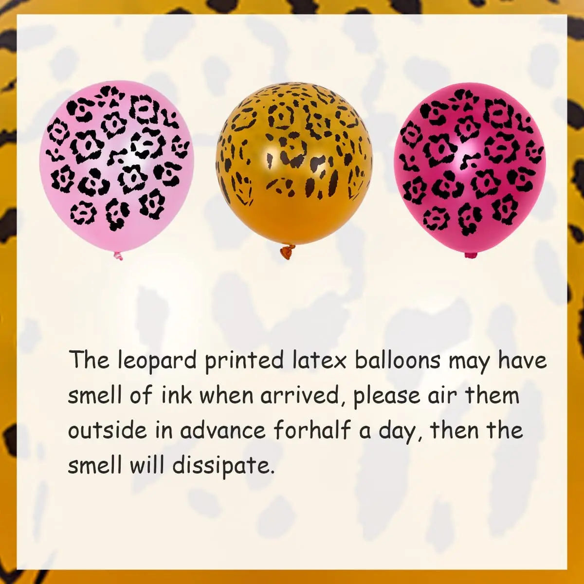 Funmemoir 36 Pieces Leopard Cheetah Spotted Print Balloons Wild Animal