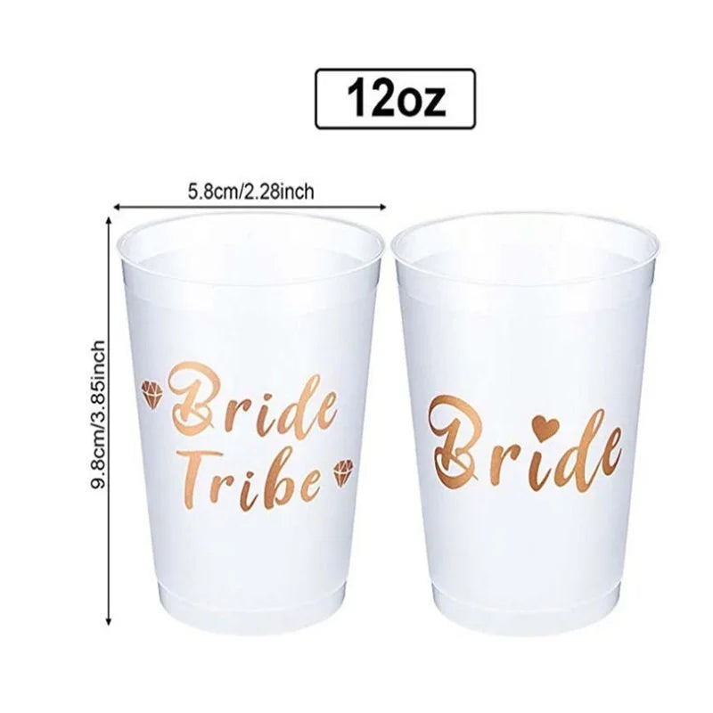 Team Bride Tribe Cups Bridal Shower Bachelorette Party Plastic