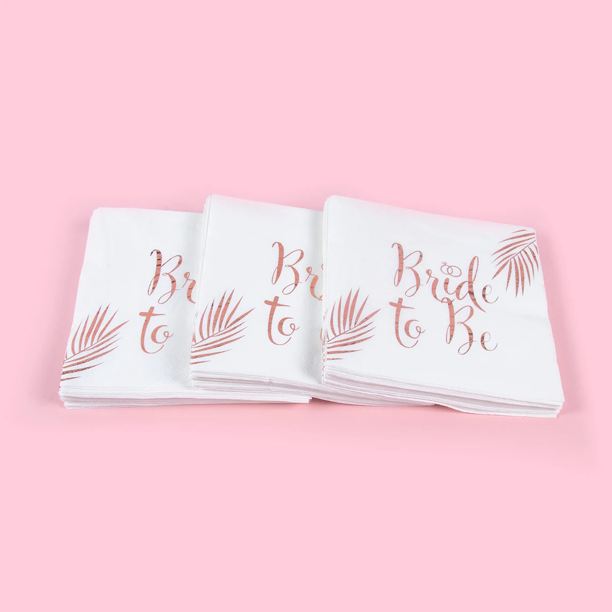 20pcs Rose Gold Bride To Be Disposable Paper Napkin Wedding Party