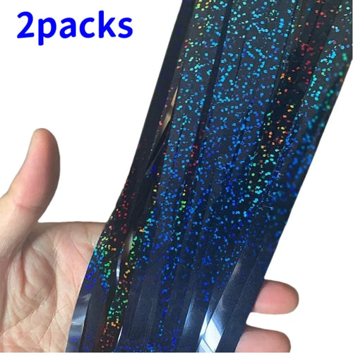 2Pack 2X1M Glitter Party Backdrop Metallic Foil Tinsel Fringe Curtain