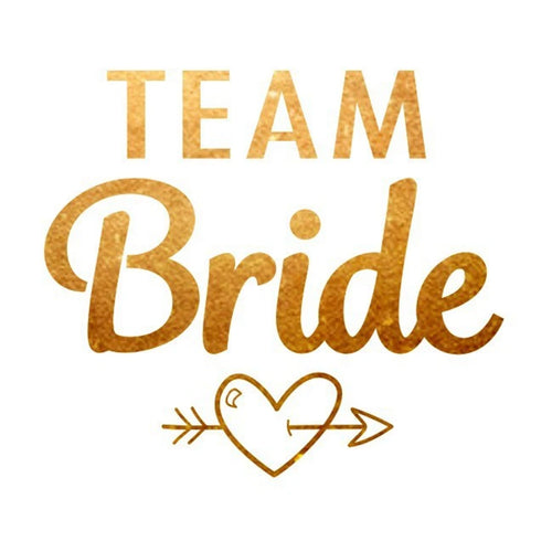 10pcs Team Bride Bridesmaid Tribe Temporary Tattoo Stickers