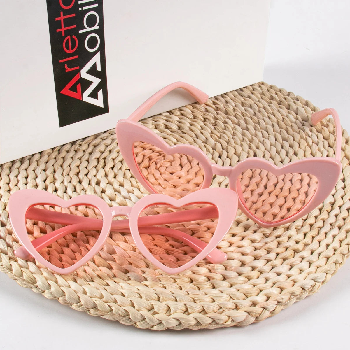 6/8Pcs Bachelorette Hen Party White Pink Sunglasses Heart Glasses