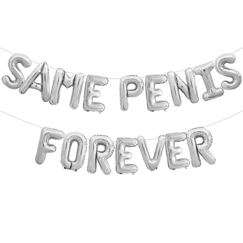16pcs Same Penis Forever Foil Letter Balloons Bachelorette Hen Party