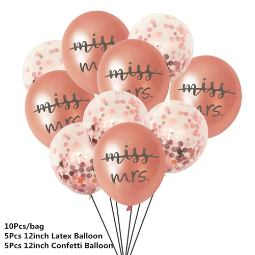 Rosegold Miss To Mrs Latex Confetti Balloons Wedding Decoration