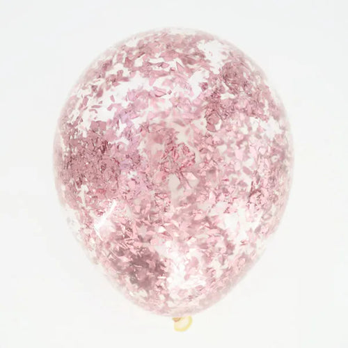 15pcs Metallic Confetti Latex Balloons Glitter Gold Rose Pink Silver